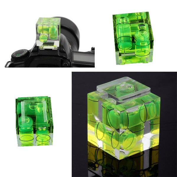 3 Axis Bubble Spirit Level Gradienter Camera Flash Shoe For Canon For Nikon For Sony Universal DSLR Camera Photography