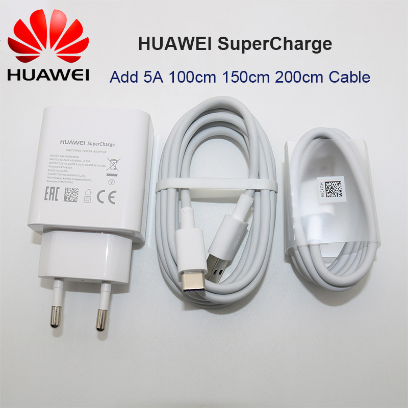 Original huawei mate 9, 10 , 20 p10 plus,  p20 pro, honor  v10 supercharge schnellladegerät 4.5 v 5a typ-c usb 3.0 typ-c kabel