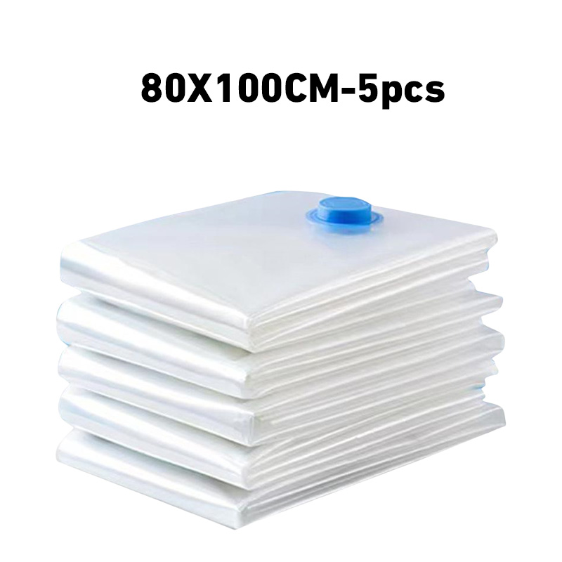 3/5 stk. vakuumposer til oppbevaring av klær, sengetøy, plassbesparende oppbevaringsposer, vakuumforseglet pakke, sammenleggbar komprimert organiseringpose: Lysegrønn / 16-20 celler