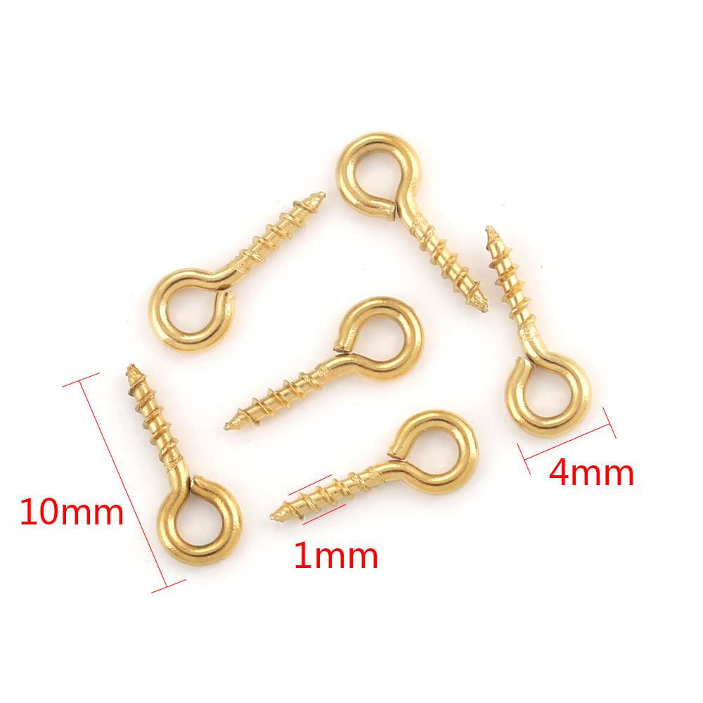 50 stuks kleine kleine mini schroef oogpinnen voor sieraden maken parel kralen oogjes sluitingen bevindingen DIY roestvrijstalen oogpinnen met schroefdraad: GRIJS
