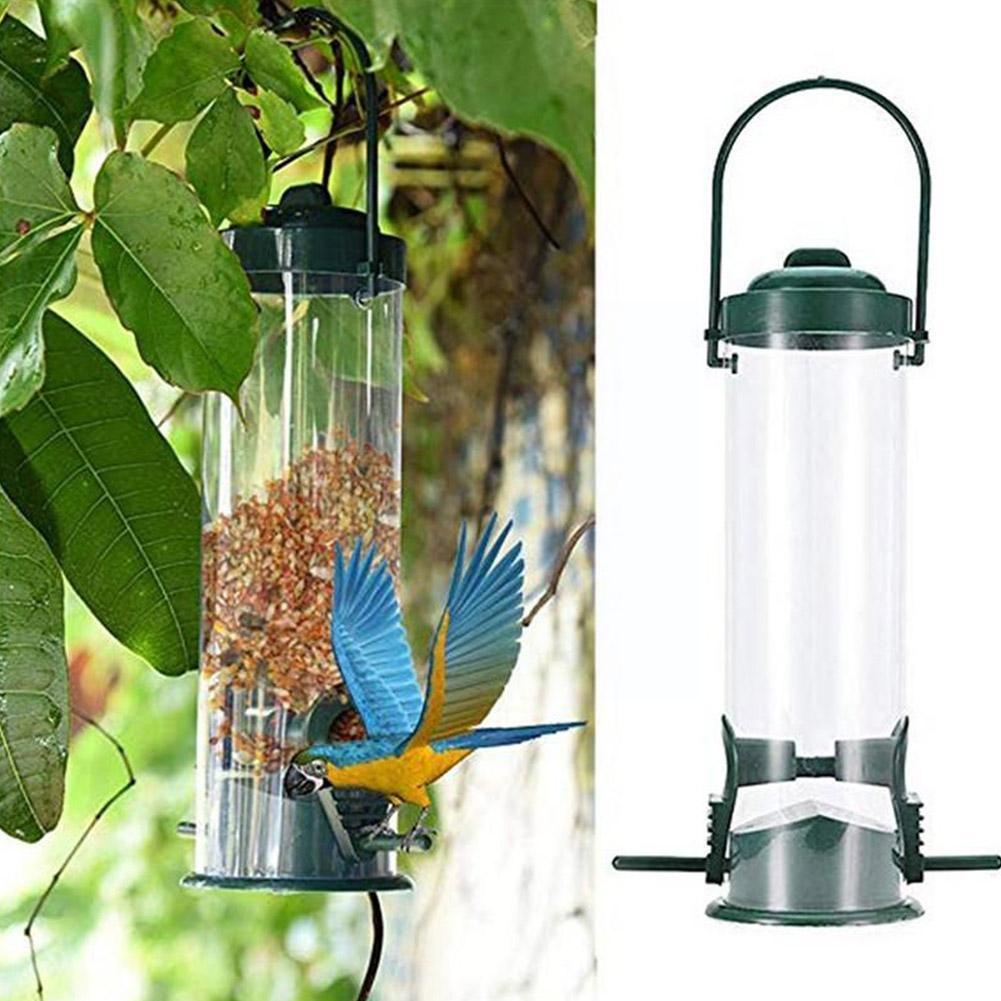 Pet Bird Feeder Pet Food Dispenser Outdoor Hanging Automatic Holes Foot Feeder Multiple Feeding Tool Bird Flying Animal S7P8