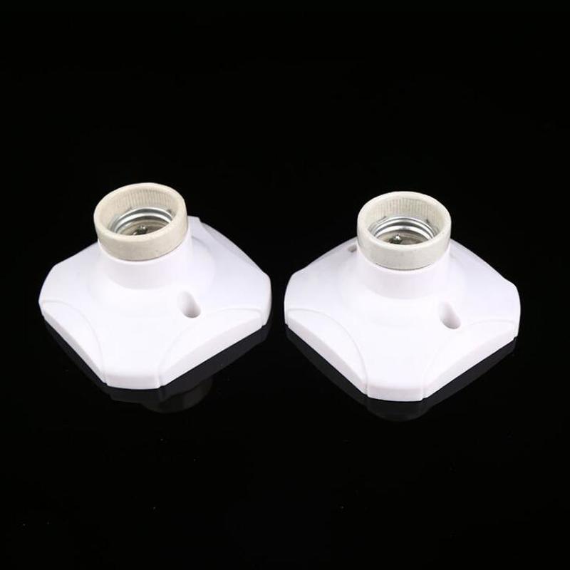 5pcs E27 Lamp Bases Ceramic Lamp Holder Screw Cap E27 PC Porcelain White Screw For Home Improvement 10A220V