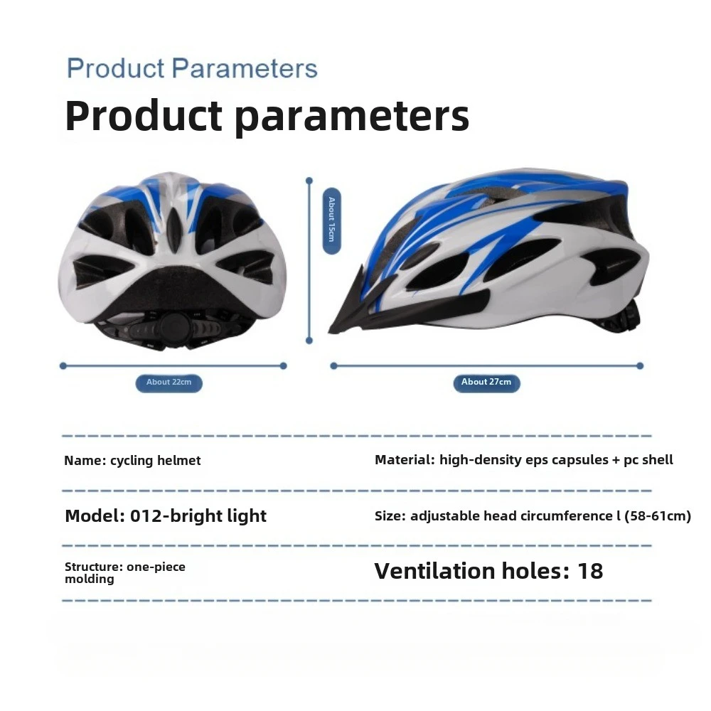 Fietshelm voor volwassenen Veilig Comfortabel Unisex Rijdende beschermende helm Licht en comfortabel Verminder windweerstand Fietsuitrusting