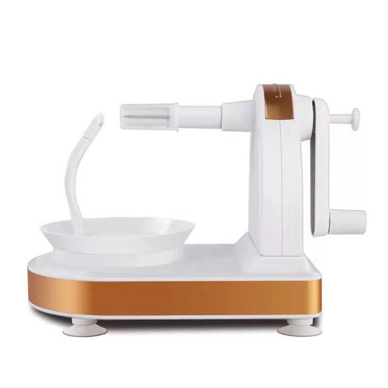 Rvs Fruit Apple Machine Peeler Slicer Cutter Bar Thuis Hand Aangezwengeld Knippen Fruit Dunschiller Keuken Apple Slicer Corer: WHITE