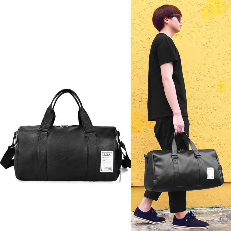 PU Leder Sporttasche Fitness Sport Taschen Trocken Nass Handtaschen Für Männer Frauen Ausbildung Schulter Reisen Sack De Sport neue