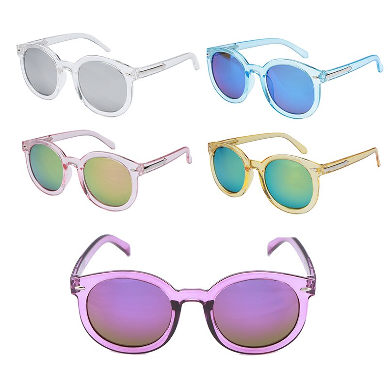 5 kleuren kleurrijke retro zonnebril  uv400 cirkelvormige brillen uv-bestendige klassieke brillen voor dames en heren