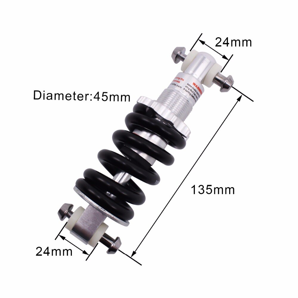 Mountain Bike Rear Shock Suspension Frame Bumper Spring Shock Absorber Bicycle Parts Rear Shock 100/125/135/150mm 1000LBS BZR002