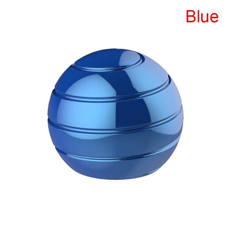 Desktop Decompression Rotating Spherical Gyroscope Office Desk Fidget Toys Optical Illusion Flowing Finger Toys Adult: blue