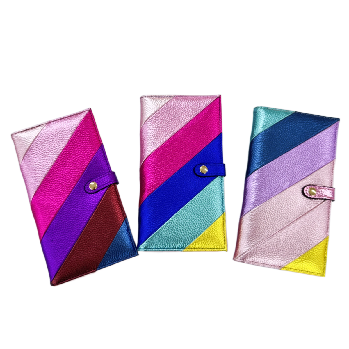 Fashionable style colorful ladies high-end striped avant-garde dinner wallet clutch