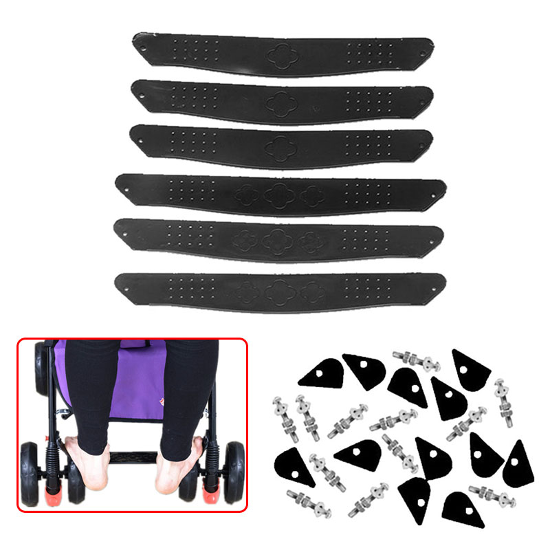 Poussette pied de lit pédale repose-pied bébé repose-pieds plastique noir poussette accessoires landau landau anti-dérapant bébé produit