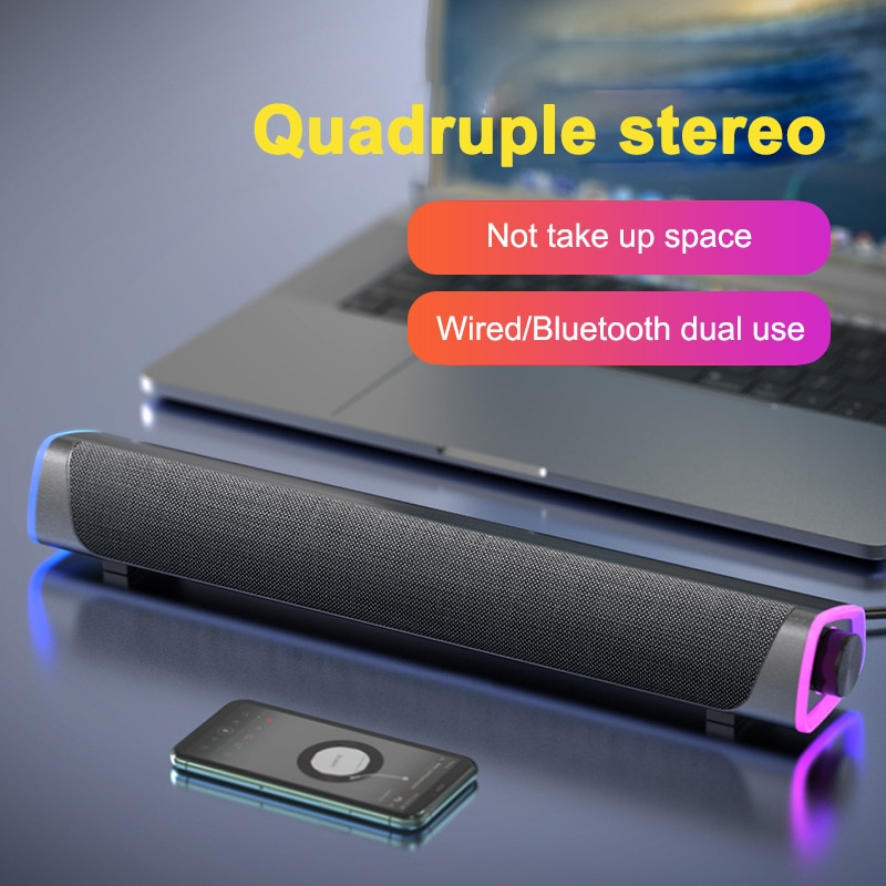 Kablet datamaskin tv-høyttalere 4d surround soundbar stereo subwoofer bluetooth 5.0 sound bar for xiaomi redmi tv laptop pc spill hjem