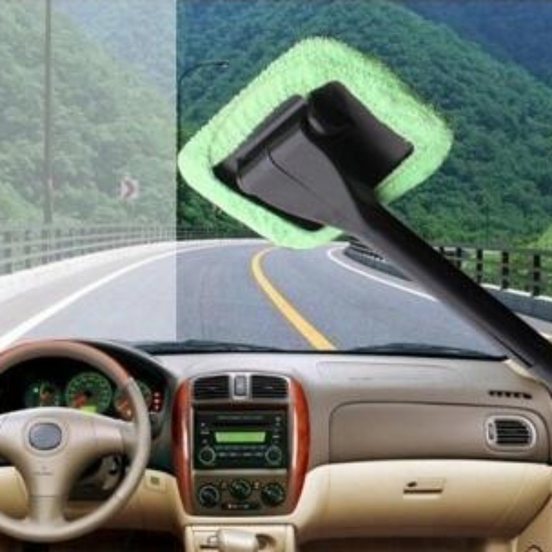 Kit de cepillo limpiador de ventanas de coche, herramienta de lavado de parabrisas Interior, limpiaparabrisas de vidrio automático con mango largo, accesorios para automóviles