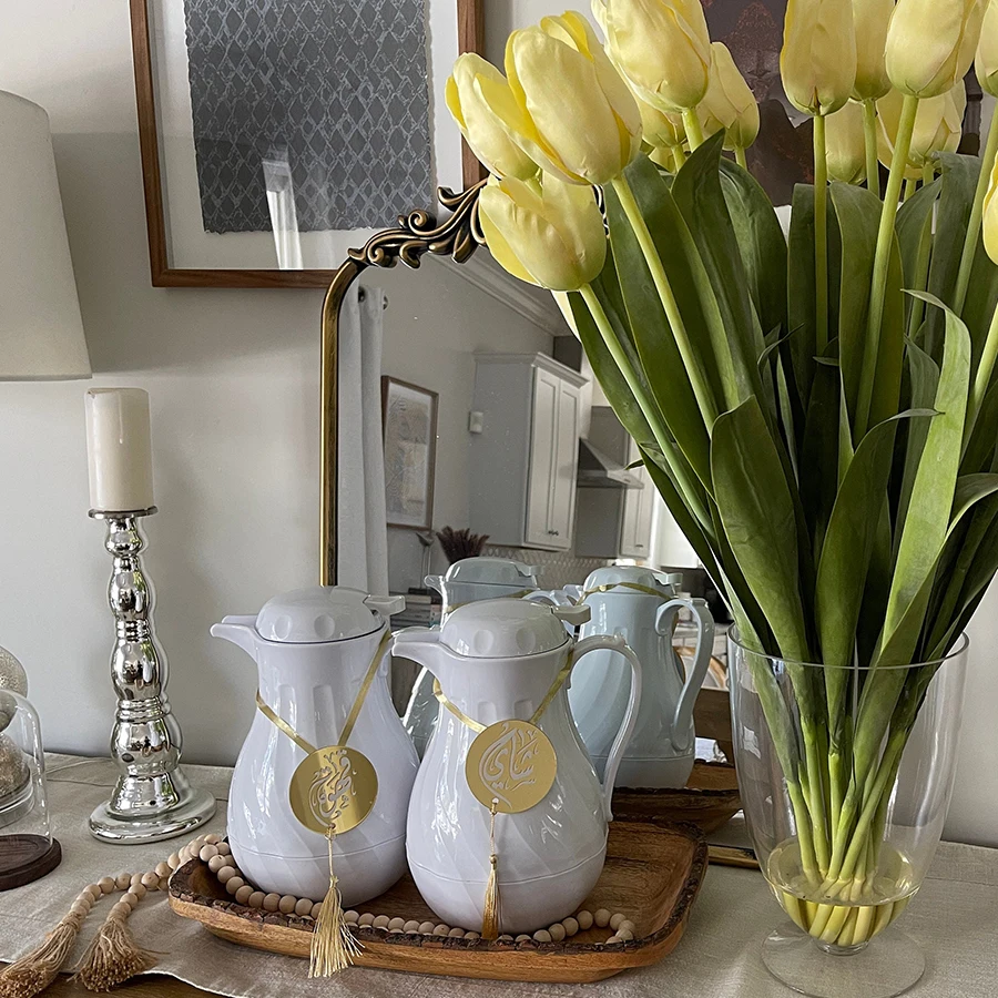 Ramadan coffee tea acrylic tags in arabic calligraphy ramadan decor arabic calligraphy arabic coffee decor Ramadan decoration