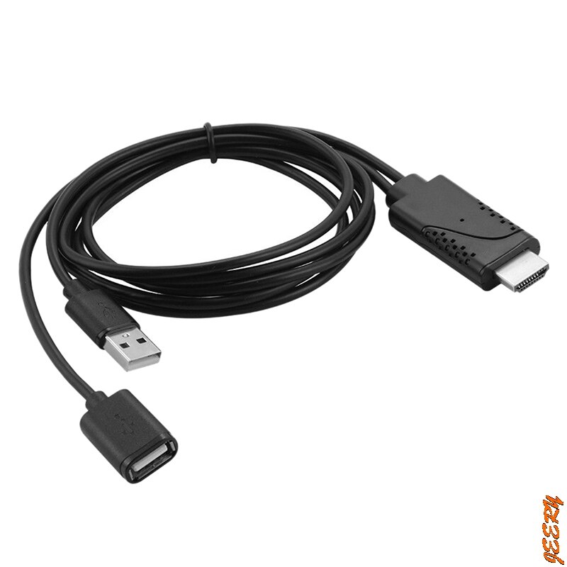 2 in 1 USB Female to HDMI Male HDTV Adapter Cable HDTV Adapter Converter Support 1080P for HDTV Projector Displays