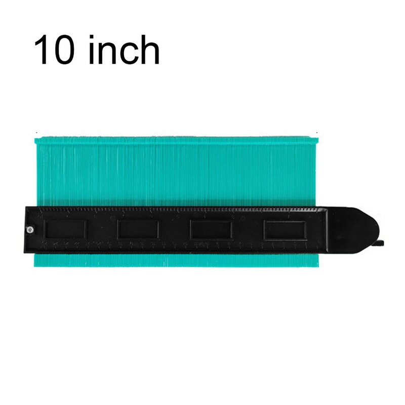 5/10 Inch Multifunctional Contour Gauge Profile Copy Gauge Profile Jig Guide Marking For Tile Edge Shape Copy Measuring Tools: 10 inch green