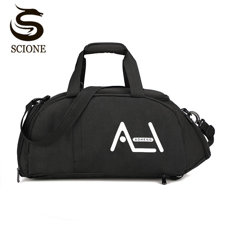 Scione, bolsos multifuncionales de viaje para deportes, bolso cruzado grande para hombre y mujer, Maleta de lona, mochila informal a la con zapatos para exteriores