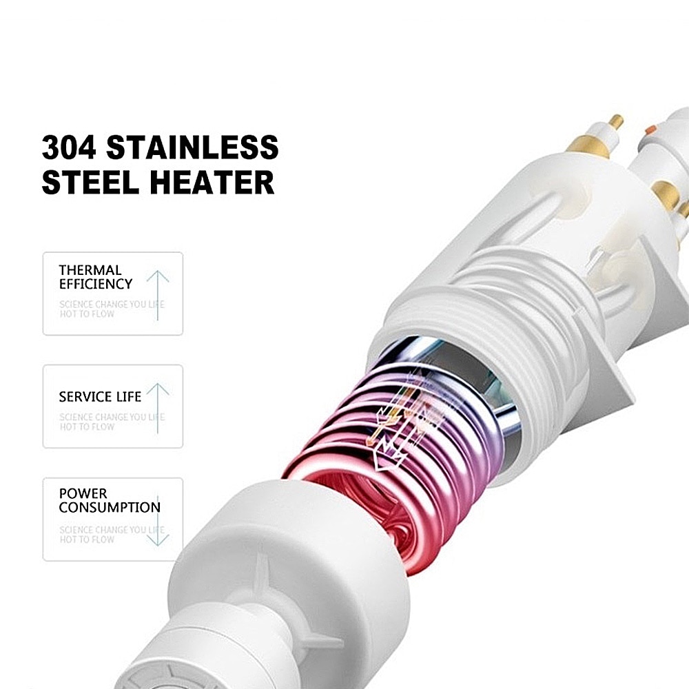Mini máquina de aquecimento instantâneo para chuveiro, uso doméstico, aquecedor de água termostático, rápido aquecimento de água elétrico