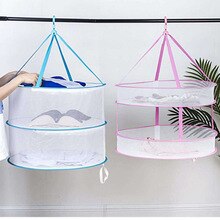 Typ haka kosz robić suszenia gospodarstwa domowego dwuwarstwowe skarpety suszenie netto ubrania płaskie netto kieszeń wieszak na ubrania składany 1 sztuka