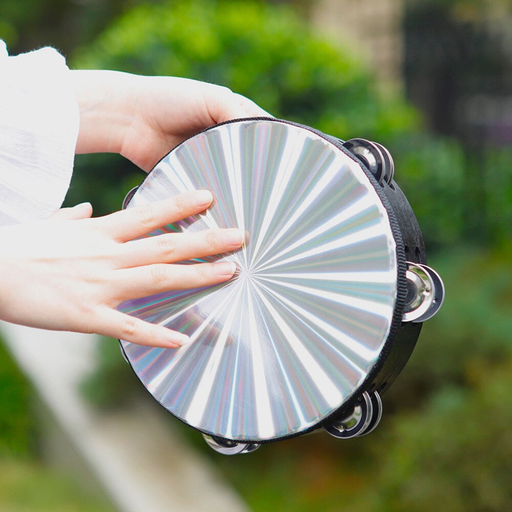 1pc Musical Hand Drum Percussion Printed Bell Drum Handheld Musical Instrument