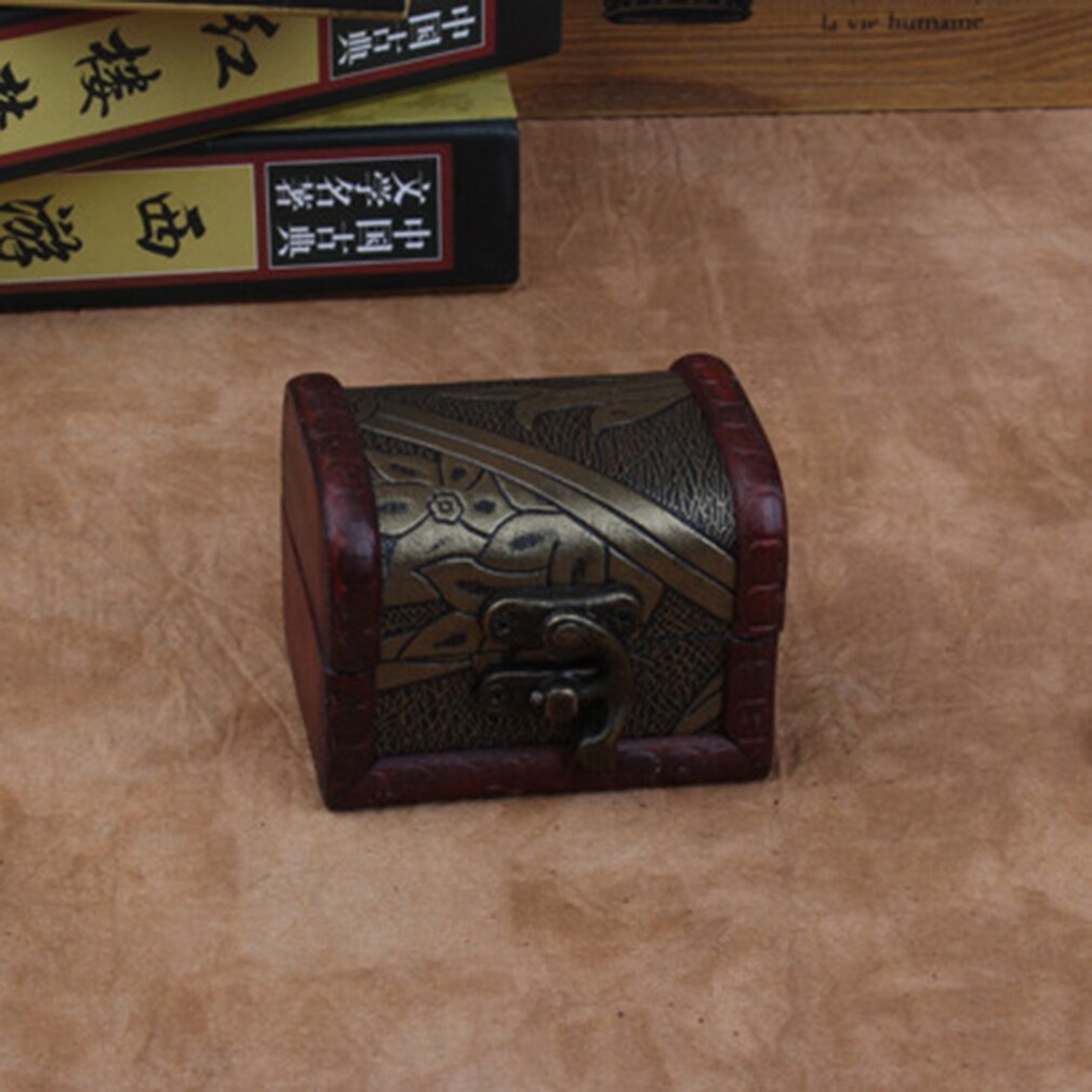 Retro houten horloge display box sieraden ketting ringen opberg organizer willekeurig patroon geleverd cajas para relojes