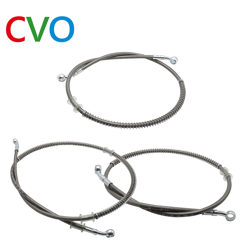CVO Motorcycle Hydraulic Brake Oil Hose Brake Line General Motorcycle Stainless Steel Braided Pipe 39cm-200cm