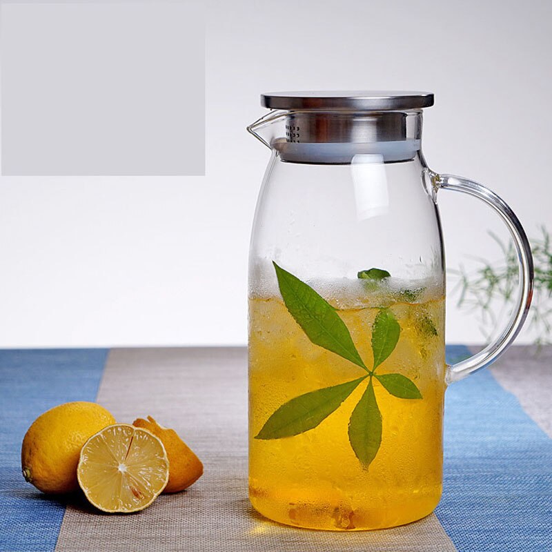 High temperature resistant glass jug 1400ml large capacity pot pot high borosilicate teapot