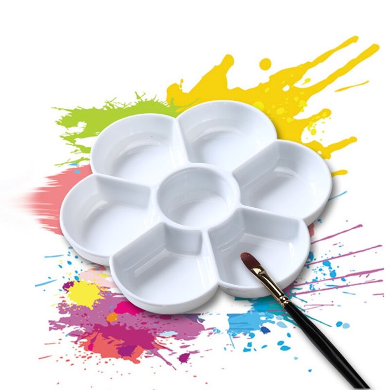 7 gaten palet acryl gouache aquarelverf palet plastic