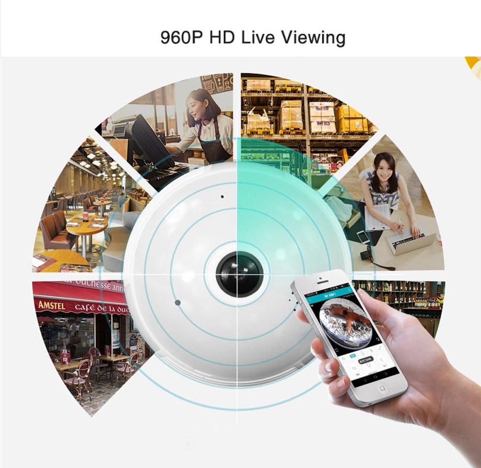 360 degrés Panorama mini caméra vidéo Wifi IP ampoule Surveillance 960P caméra CCTV capteur de mouvement Vision nocturne DV MICRO enregistreur