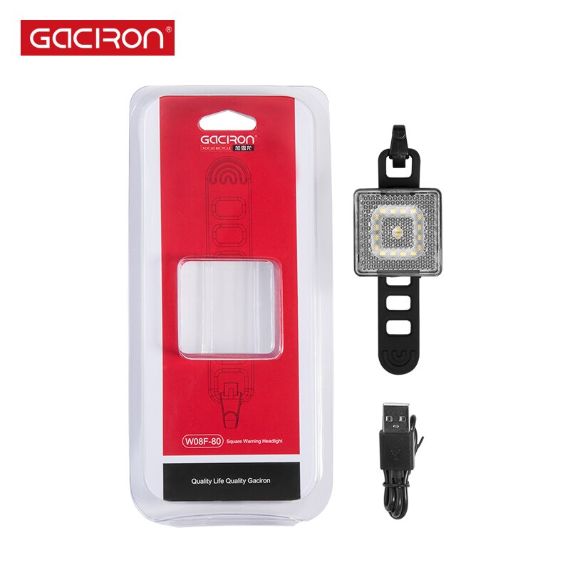 GACIRON 80 Lumen inteligente bicicleta luz bicicleta delantera luz de advertencia impermeable foco reflector la seguridad nocturna luz trasera