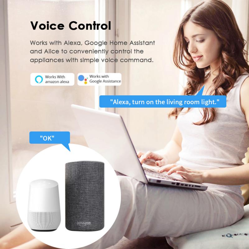Tuya 16A Mini Wifi Smart Switch Module 2-way Control Timer Wireless DIY Switch Smart Home Automation Work with Alexa Google Home