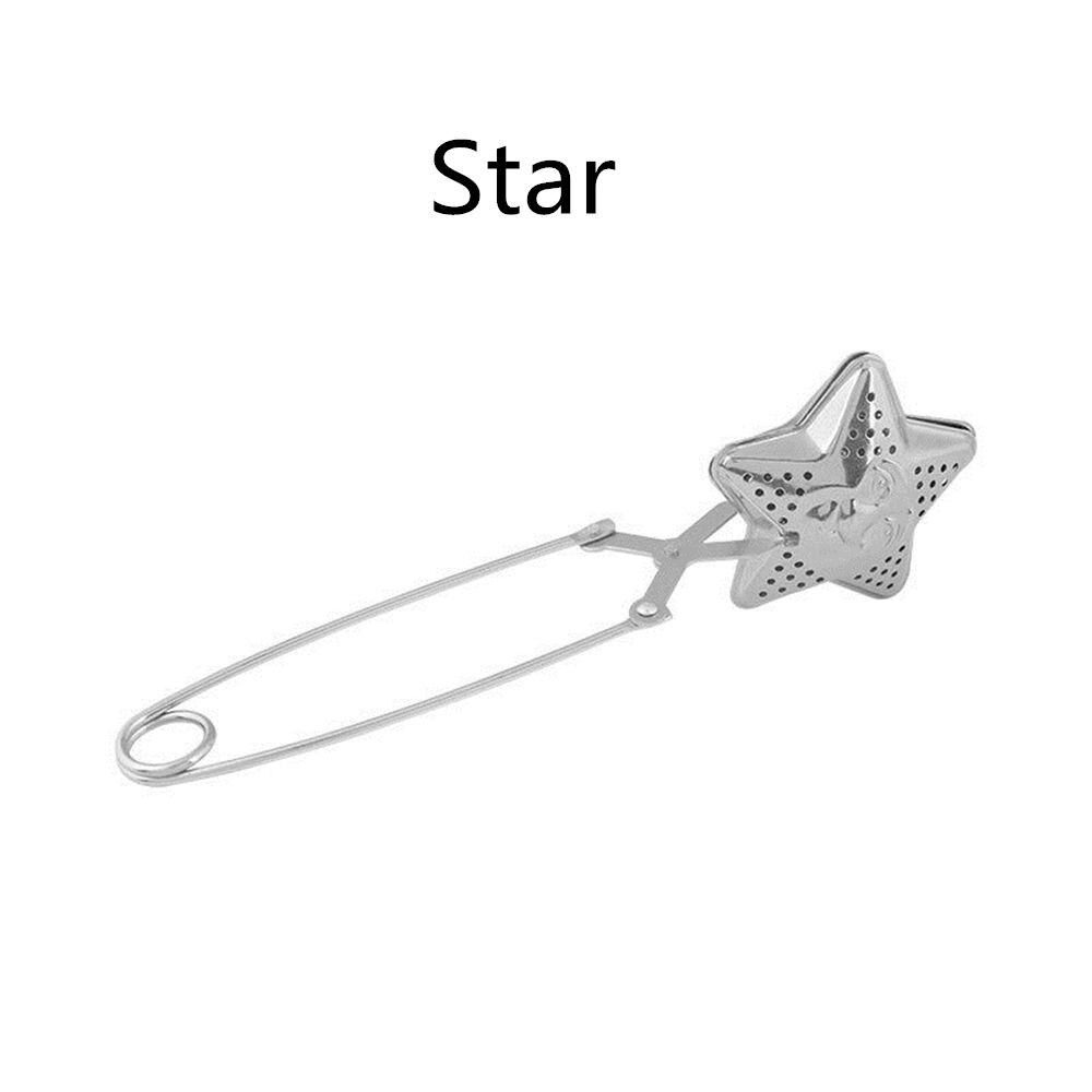 Stainless Steel Tea Infuser Tea Strainer Coffee Filter Tea Infuser Firmly Filter Tea Bag Diffuser Kitchen Teapot Gadget: Star