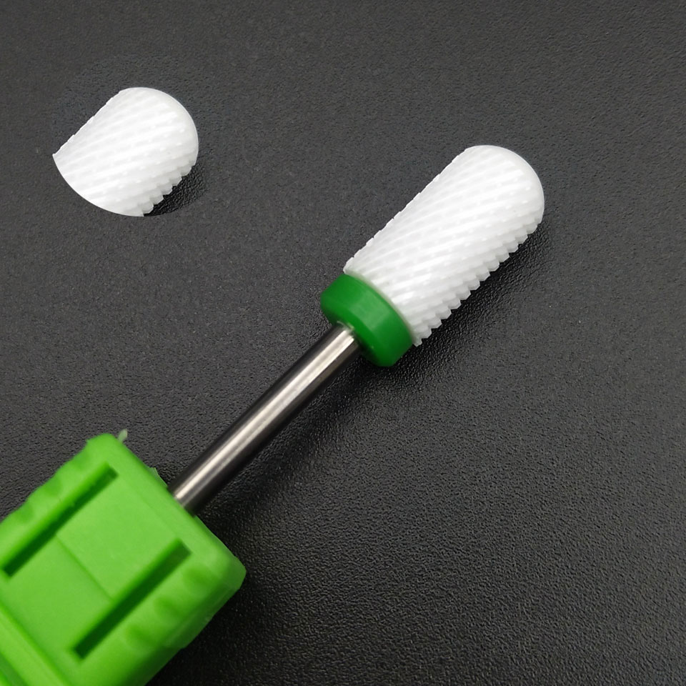 HYTOOS-broca de cerámica para uñas, brocas rotativas de 3/32 &quot;para manicura, accesorios de taladro de uñas, herramientas de corte de fresado