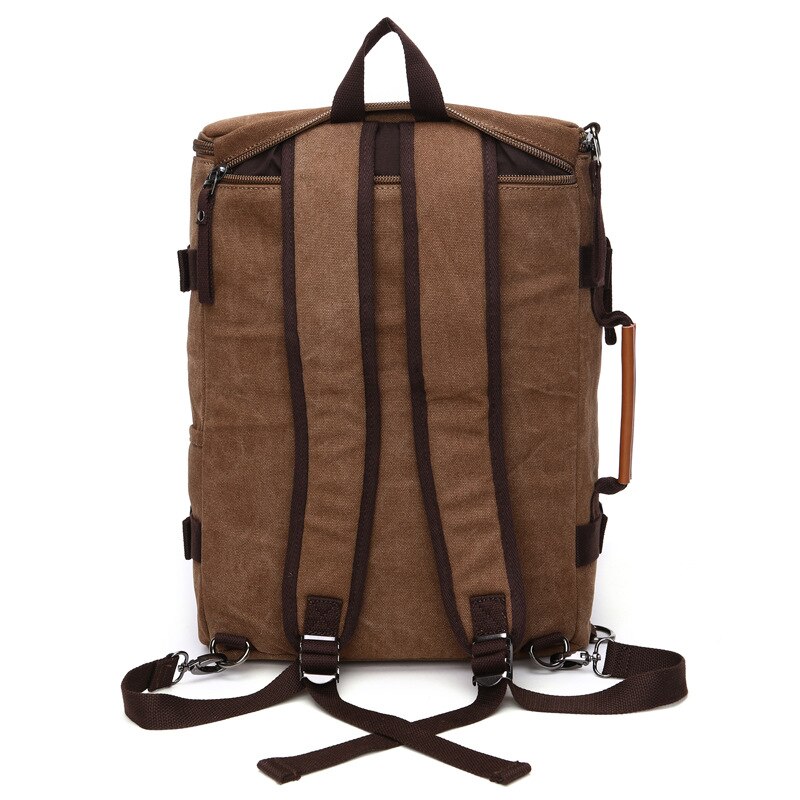 Original Z.L.D Canvas Leather Men Travel Bags Duffel Bags Travel Tote Weekend Bag multi-function Laptop Backpacks B3