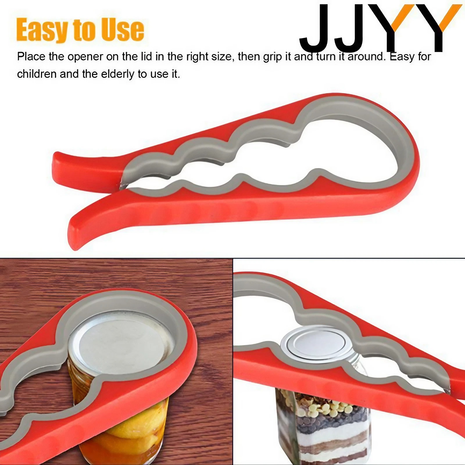 Abrelatas multifuncional para cocina casera JJYY, abridor de botellas giratorio antideslizante, herramienta de apertura de tapa, suministros de cocina