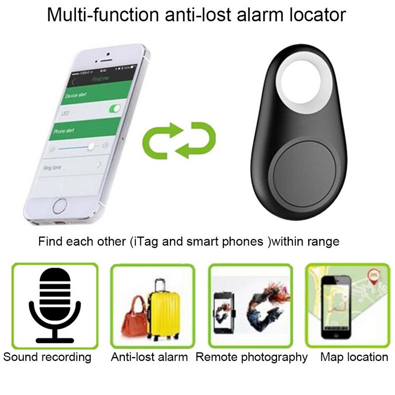 Mini smart alarm enhed bluetooth tracker locator bil motor gps børn kæledyr tegnebog nøgler alarm locator realtime finder enhed