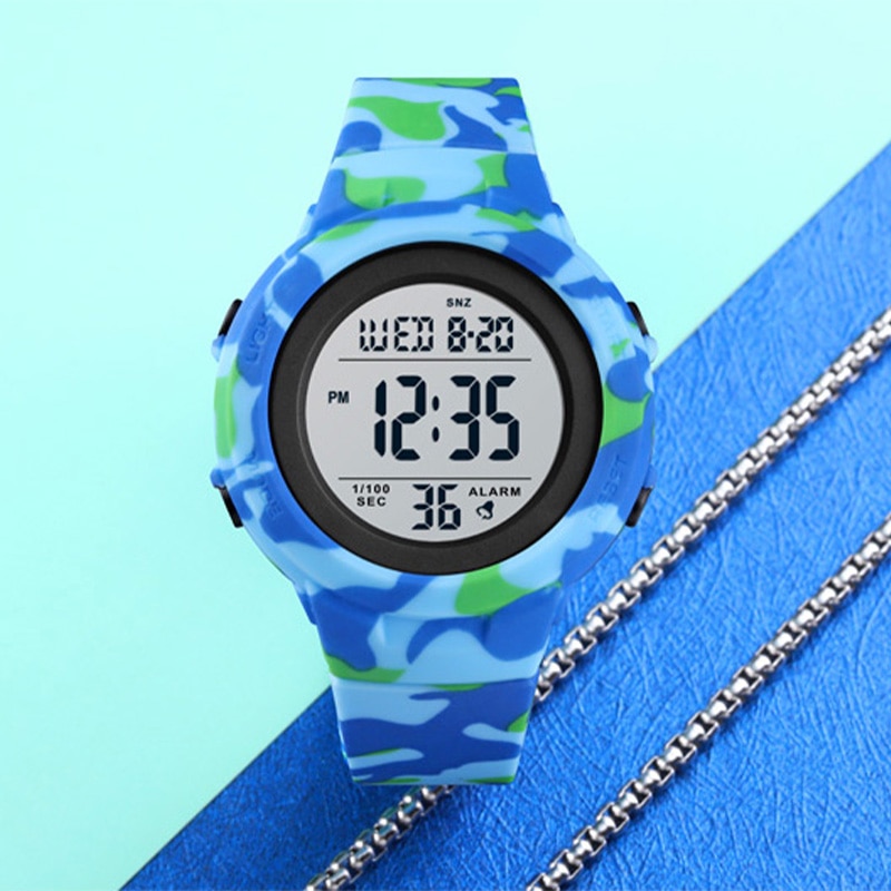 Skmei Dobbel tid digitale sportsklokker herre 5 bar vanntette støtsikker herre armbåndsur tid uformelt reloj hombre 1615