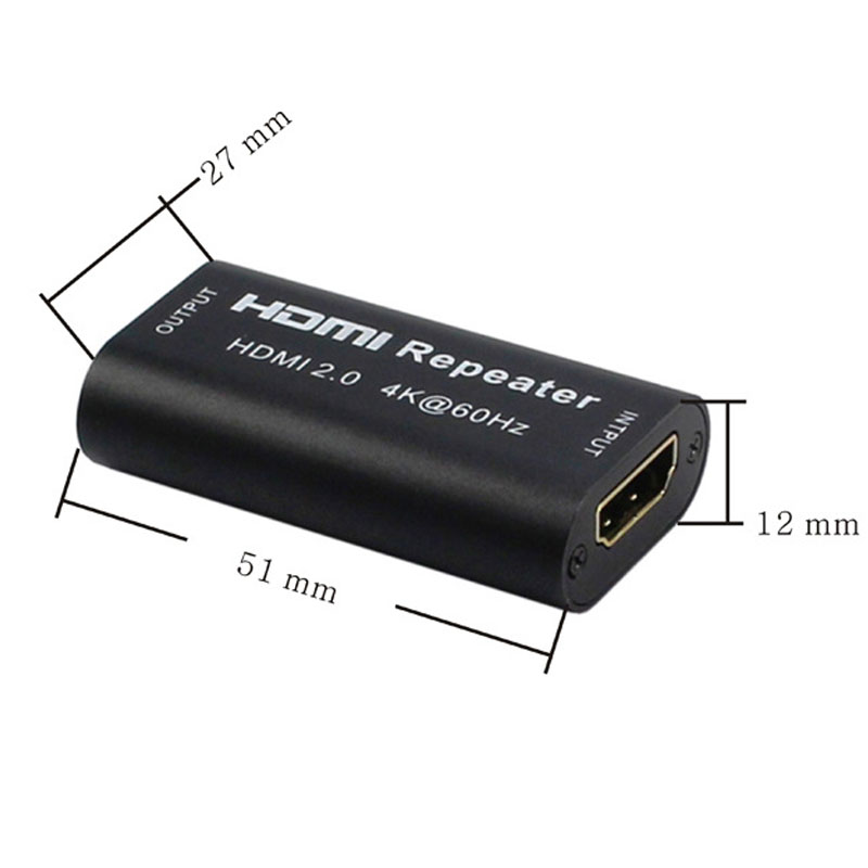HDMI Repeater 2.0 signal amplifier 4K * 2K 60HZ 3D extension repeater adapter mini 1080P