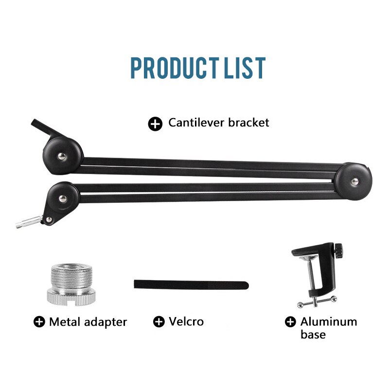Adjustable Arm Stand Suspension Scissor Microphone Mic Stand for blue yetis studio microphone without Springs