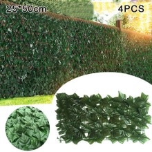 4PCS Artificial Hedge Panels Garden Fence Wall Landscaping Privacy Screen Mesh Trellis Home Outdoor Decor 25*50CM