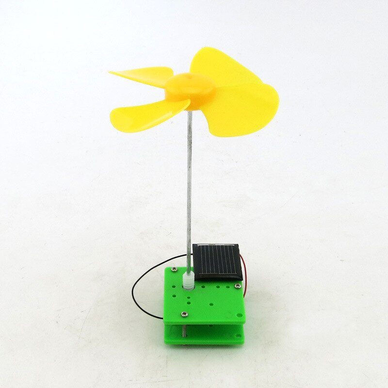 Simple Science Experiment DIY Solar Energy Rotating Wind Mill Handmade Puzzle Assembled Toys Physics Teaching Resources