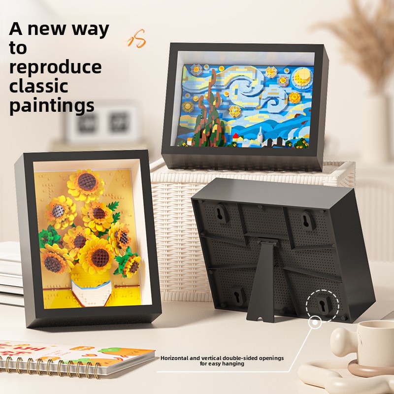 Cross-border Ji Hui M3061 Photo Frame Painting|Safe Non-toxic Educational DIY|Fits Standard Building Bricks Toy