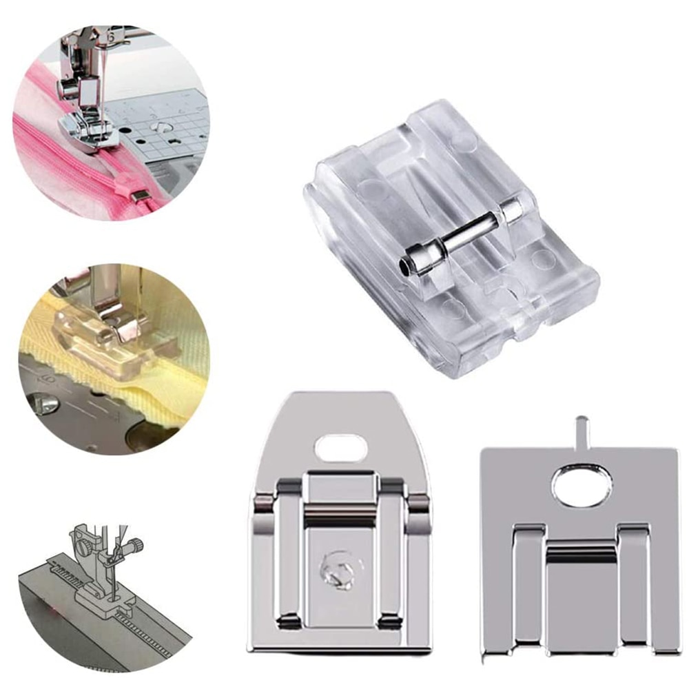 1-3Pcs Onzichtbare Rits Voet Naaimachine Naaivoet Voor Naaien Ritsen Huishoudelijke Lage Shank Naaimachine Diy naaien Gereedschap