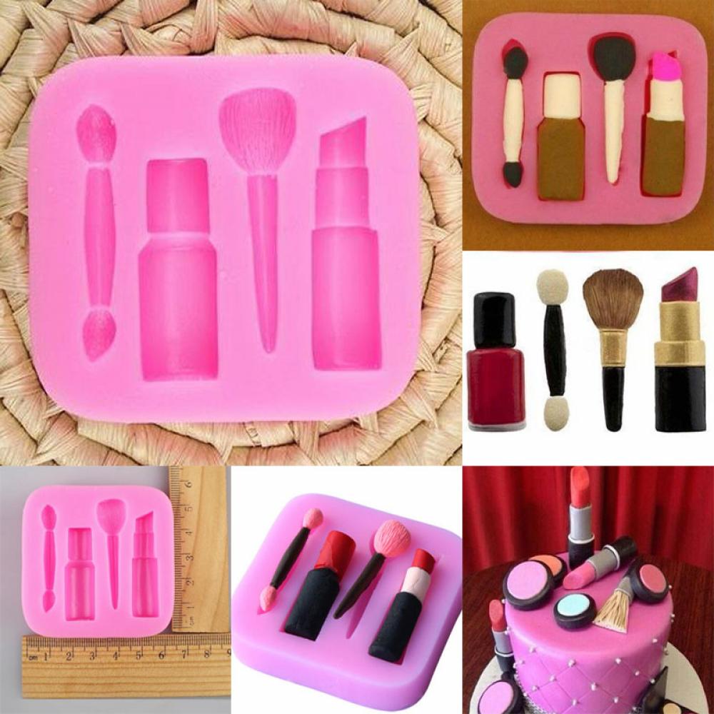 machen-hoch-Werkzeug Lippenstift Nagellack Schokolade Party DIY Fondant Kuchen Dekorieren Werkzeug Silikon bilden Nachtisch Formen