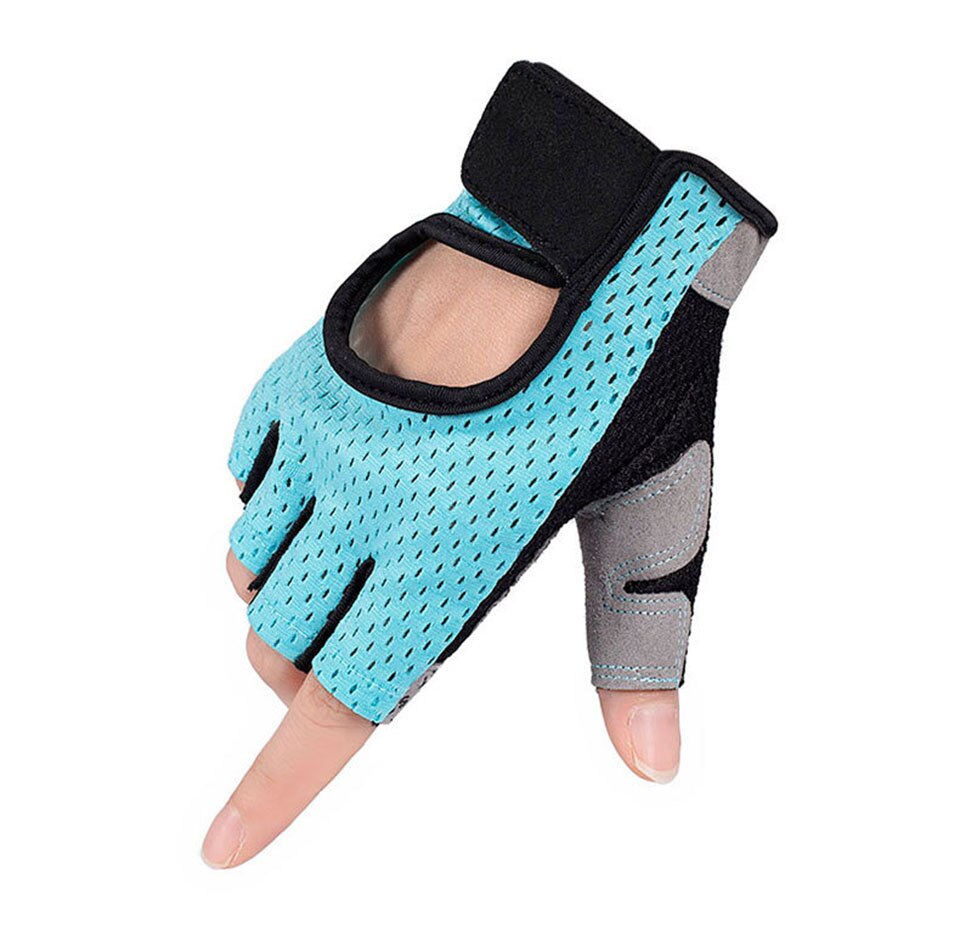 1 coppia Donne Degli Uomini Palestra Mezza Finger Gloves Sport Fitness Esercizio di Formazione Guanti di supporto Polso Anti-Resistenza Allo Scivolamento Guanti di Sollevamento Pesi