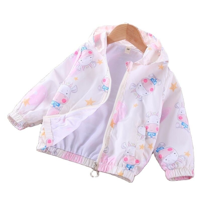 Chaqueta de manga larga para niña, abrigo de dibujos animados a la , ropa de Boutique, bonita, rosa, otoño