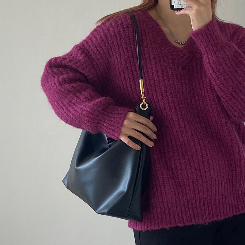 Weiche PU Leder Achselhöhle Tasche für Frauen Einzel Schulter Tasche Große Kapazität Damen retro Bote Taschen Täglich lässig Tote Handtaschen