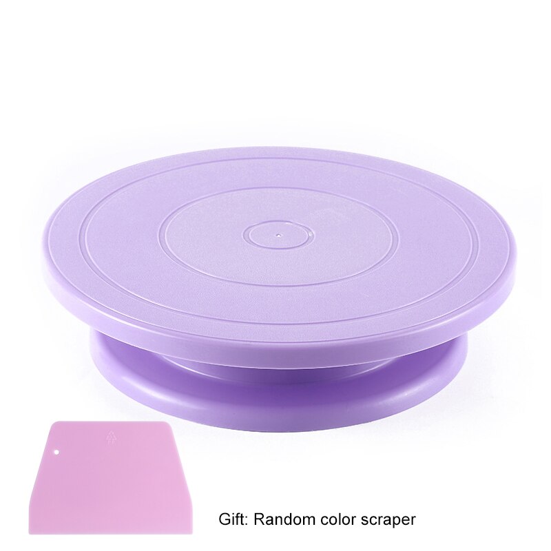 10 Inch Cake Turntable Anti-skid Round Cake Stand Rotary Table Kitchen Tools Accessories Cake Decorating Baking Tools cozinha: Purple