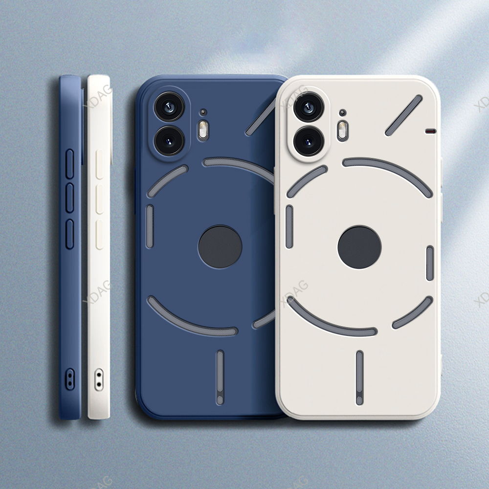 Handyhülle für Nothing Phone (2) 2 Two Phone2 6,7" A065, weiches, quadratisches, flüssiges Silikon, interner Beflockungs-Linsenschutz, Rückseite