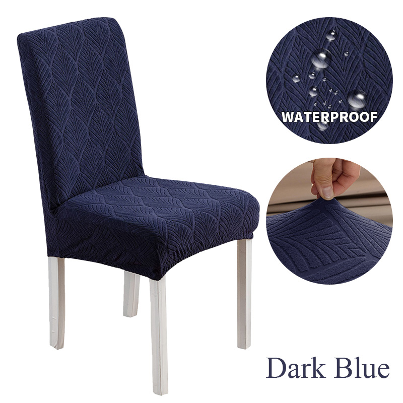 1/2/4/6pcs Waterproof chair cover suitable for all seasons and scenes high elasticity suitable for a variety of chair types.: Navy Blue / 60*210cm