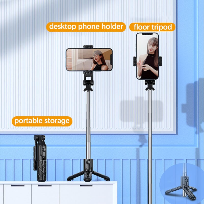 SuiKuai ZP1 Mini Foldable Wireless Bluetooth Selfie Stick Tripod With Fill Light Shutter Remote Control For IOS Android